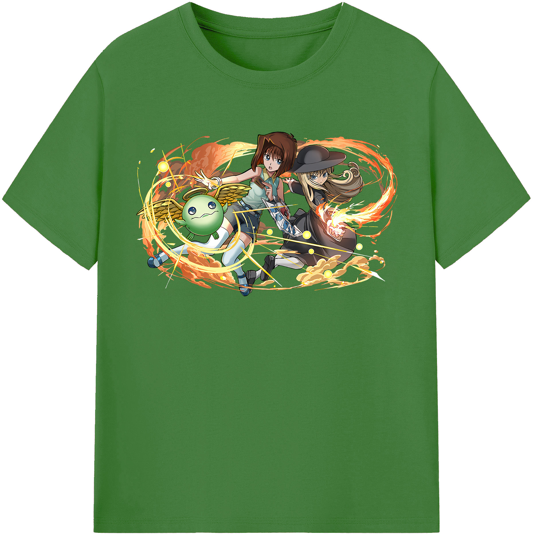 （画像用） 遊☆戯☆王 Yu-Gi-Oh! レディースカジュアルプリントTシャツ（綿100％）